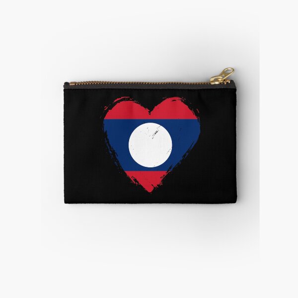 Item preview, Distressed Laos Flag Heart LA designed and sold by shitpostee.