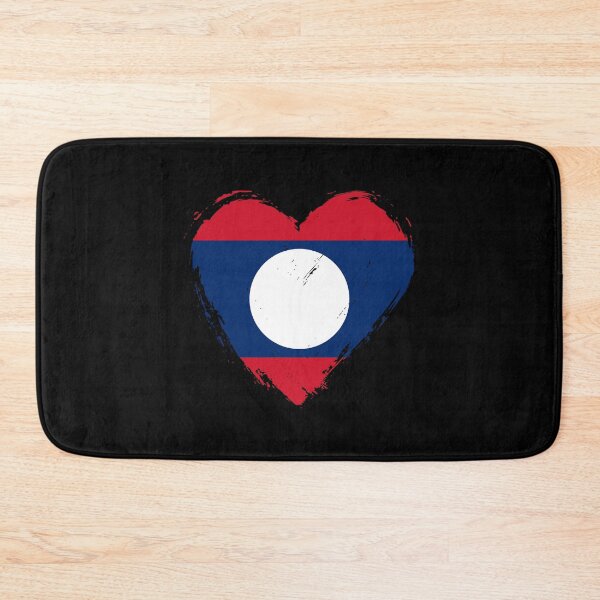 Item preview, Distressed Laos Flag Heart LA designed and sold by shitpostee.