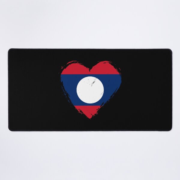 Item preview, Distressed Laos Flag Heart LA designed and sold by shitpostee.