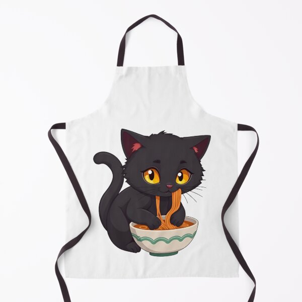 Item preview, Cute kawaii black cat eating ramen 02 designed and sold by ChameleonStars.