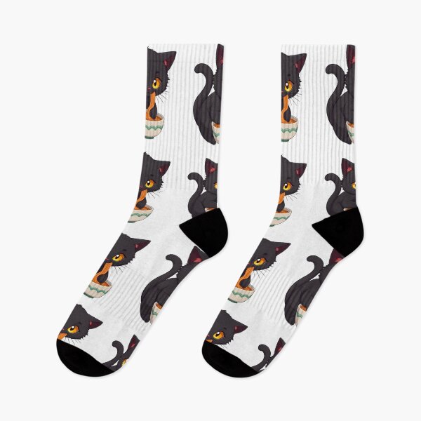 Item preview, Cute kawaii black cat eating ramen 02 designed and sold by ChameleonStars.