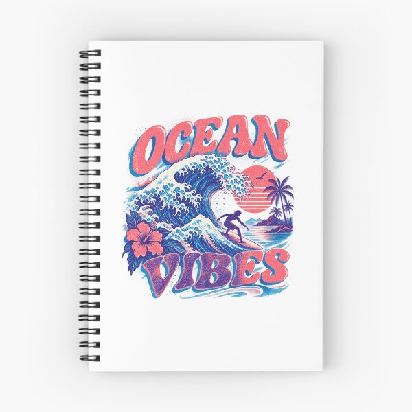 Item preview, Ocean Vibes Retro Surfing Wave Overprint Art designed and sold by Mdozet.