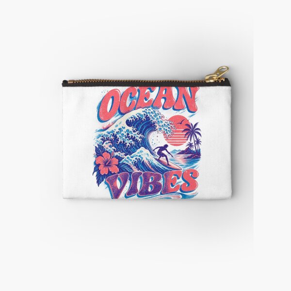Item preview, Ocean Vibes Retro Surfing Wave Overprint Art designed and sold by Mdozet.