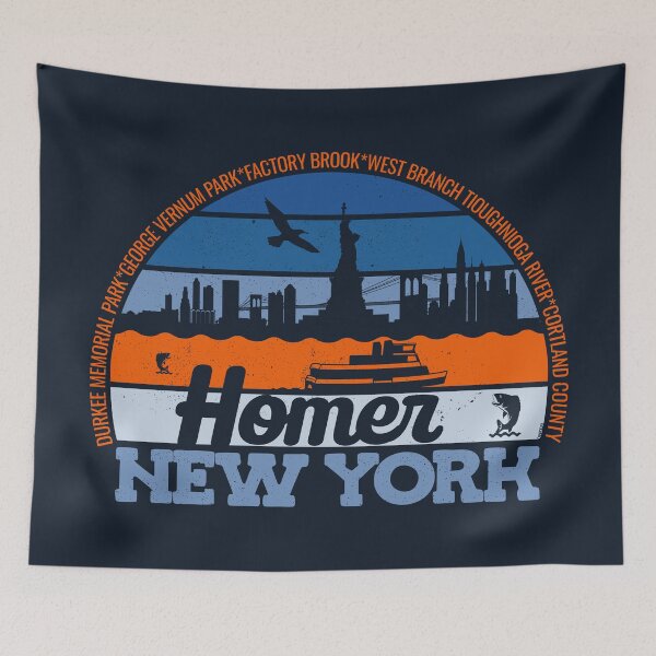 Item preview, Homer New York Sunset Retro Vintage Local Pride Logo designed and sold by CRHPOD20.
