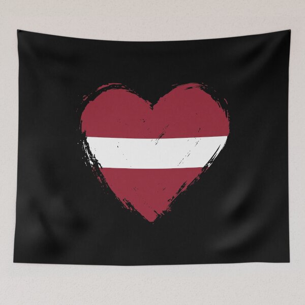 Item preview, Distressed Latvia Flag Heart LV designed and sold by shitpostee.