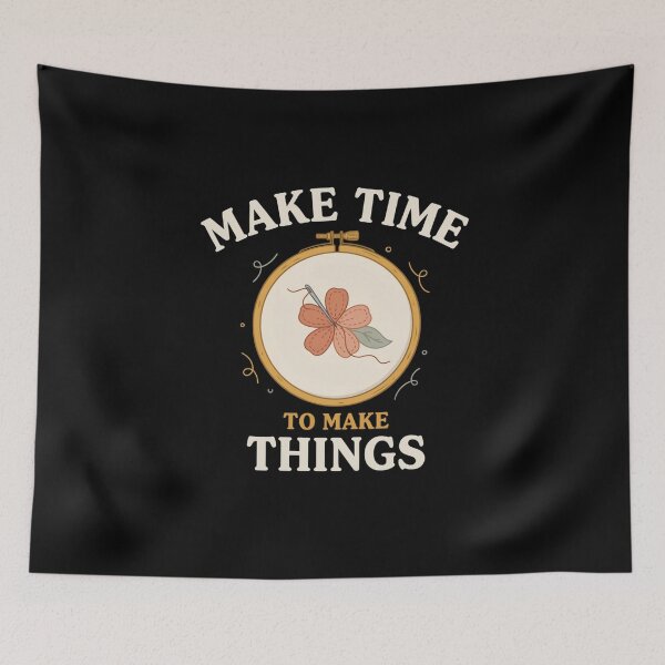 Item preview, Make Time To Make Things T Shirt, Needlepoint Shirt, Craft Lover Tee, Analog Hobby Gift designed and sold by Daily Mood Tees.