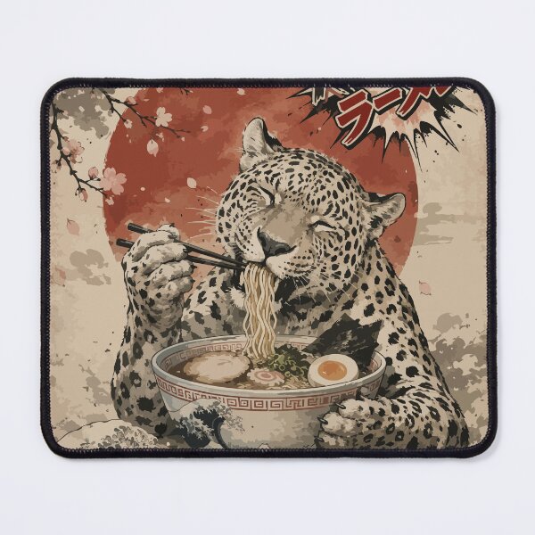 Item preview, Leopard Ramen Sumie Japanese Vintage designed and sold by TomFrontierArt.