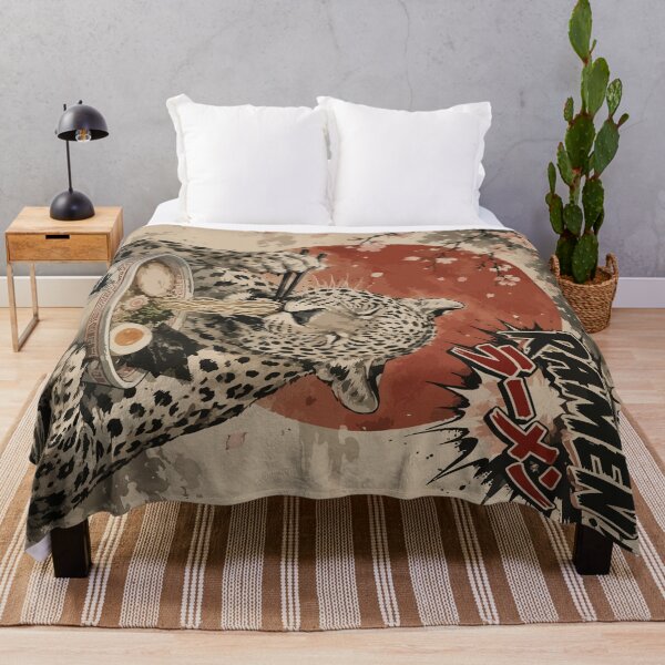 Item preview, Leopard Ramen Sumie Japanese Vintage designed and sold by TomFrontierArt.