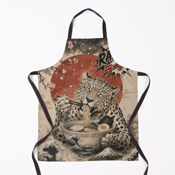Item preview, Leopard Ramen Sumie Japanese Vintage designed and sold by TomFrontierArt.