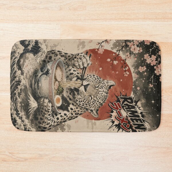 Item preview, Leopard Ramen Sumie Japanese Vintage designed and sold by TomFrontierArt.