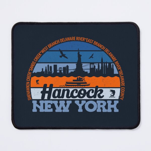 Item preview, Hancock New York Sunset Retro Vintage Local Pride Logo designed and sold by CRHPOD20.