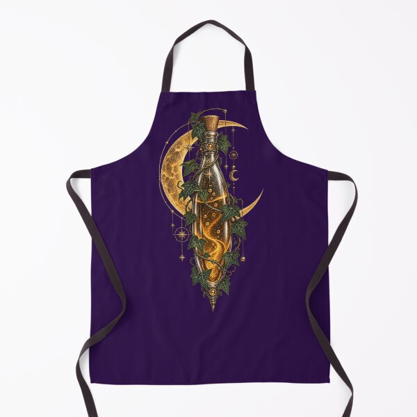 Item preview, Lunar Elixir Bottle – Glowing Potion with Crescent Moon & Ivy designed and sold by Anyshca.