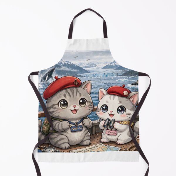Item preview, Junior and Freda Alaska Whale Watching Cruise - Cute Cats on Boat designed and sold by MAISON SYLVIE.