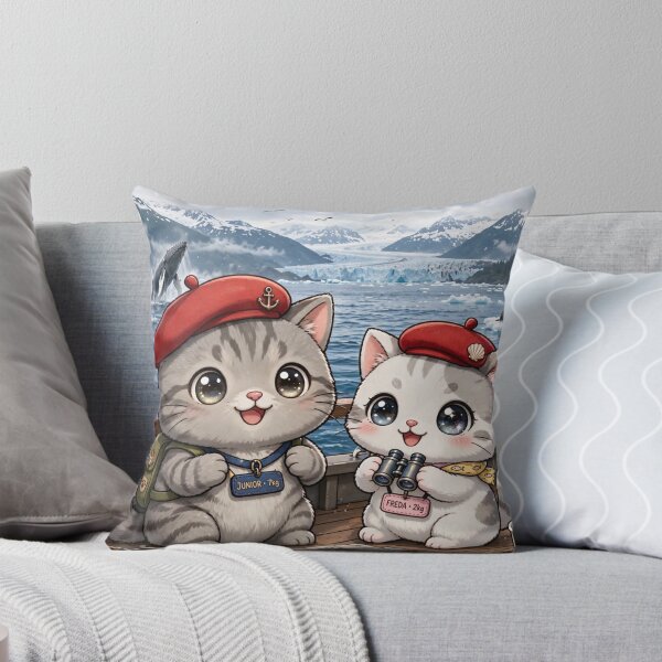 Item preview, Junior and Freda Alaska Whale Watching Cruise - Cute Cats on Boat designed and sold by MAISON SYLVIE.