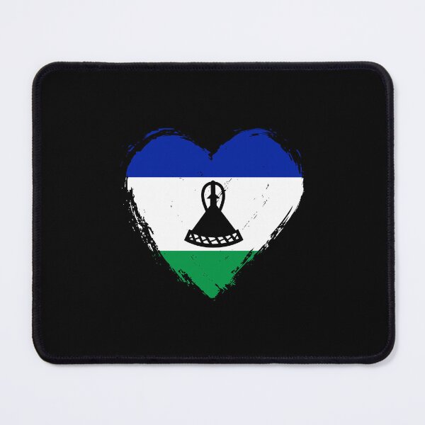 Item preview, Distressed Lesotho Flag Heart LS designed and sold by shitpostee.