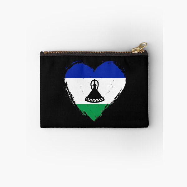 Item preview, Distressed Lesotho Flag Heart LS designed and sold by shitpostee.