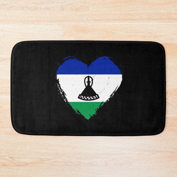 Item preview, Distressed Lesotho Flag Heart LS designed and sold by shitpostee.