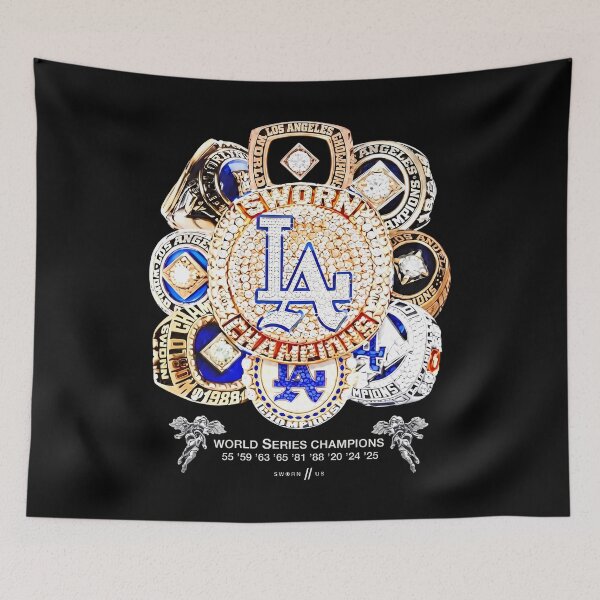 Item preview, Los Angeles Dodgers World Series Champions 55 59 63 65 81 88 20 24 25 Sworn Us designed and sold by vizdraws.