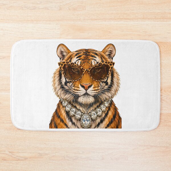Item preview, Cool Tiger in Sunglasses Oil Painting designed and sold by BumbleBloom7.