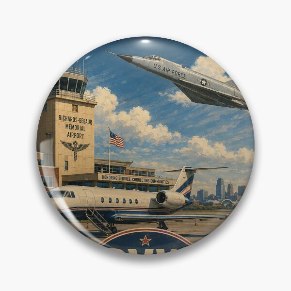 Item preview, Richards-Gebaur Airport GVW – Vintage Kansas City Aviation designed and sold by RetroAviation.