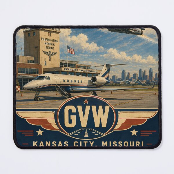 Item preview, Richards-Gebaur Airport GVW – Vintage Kansas City Aviation designed and sold by RetroAviation.