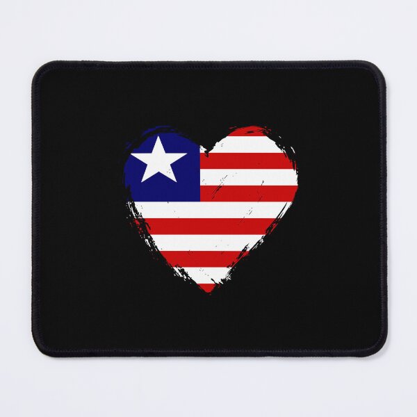 Item preview, Distressed Liberia Flag Heart LR designed and sold by shitpostee.