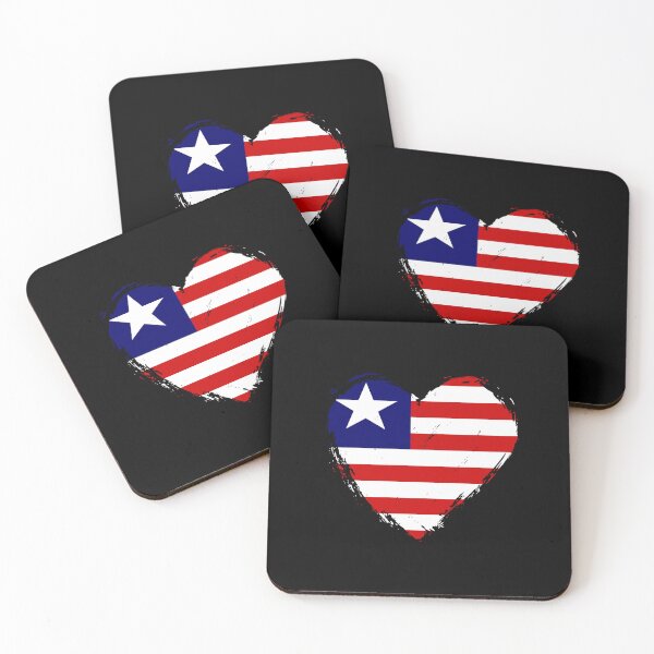 Item preview, Distressed Liberia Flag Heart LR designed and sold by shitpostee.