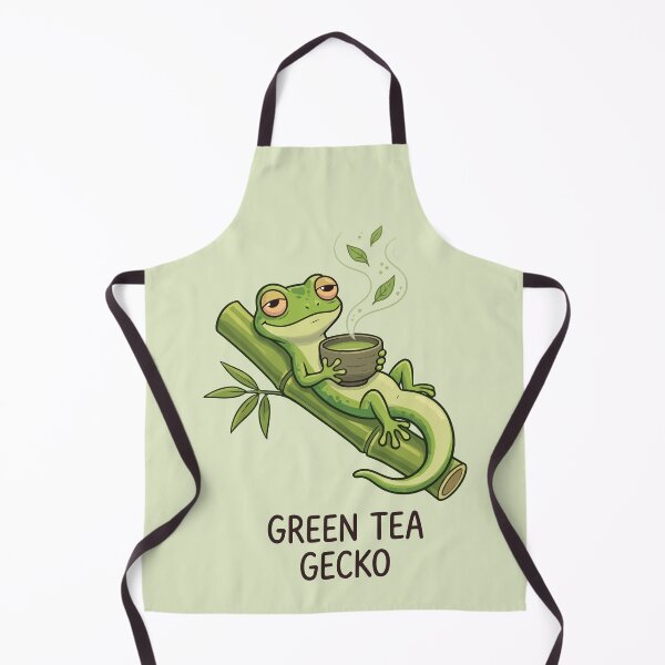 Item preview, Green Tea Gecko Cute Relaxing Lizard Matcha Bowl designed and sold by Amir Faysal.