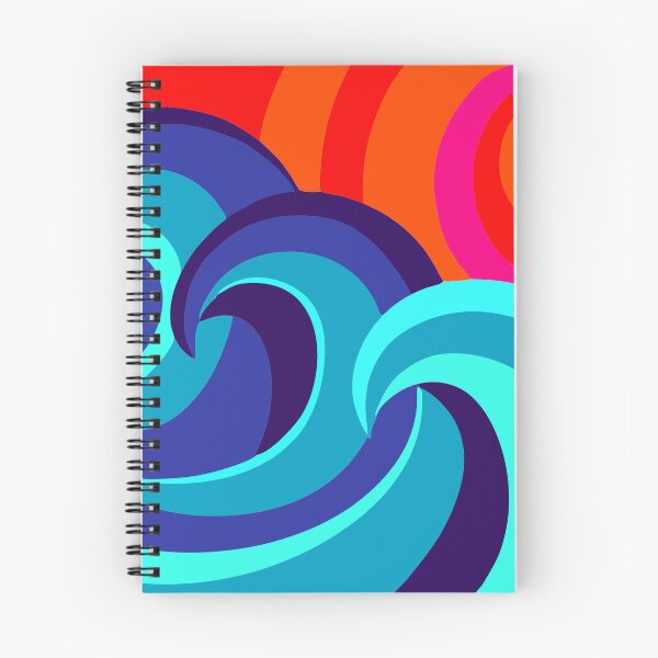 Item preview, Dynamic Swirling Blue Waves with Vibrant Red-Orange Concentric Circles" designed and sold by Johnnies.
