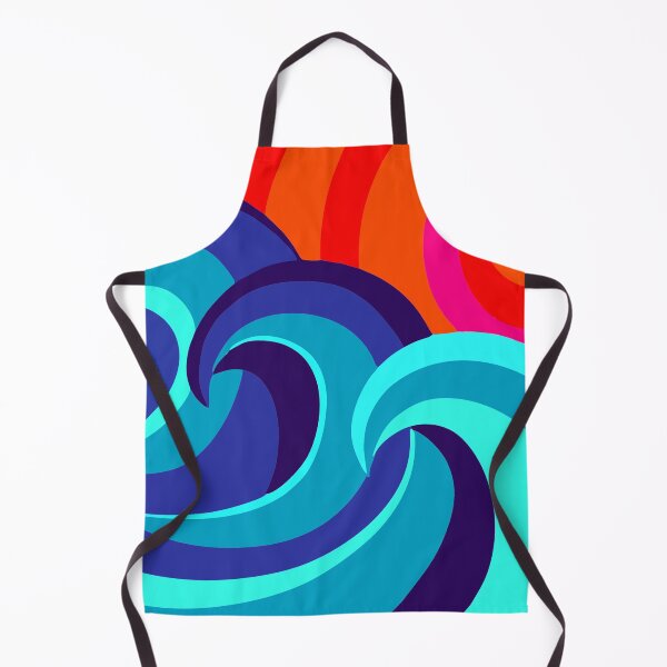 Item preview, Dynamic Swirling Blue Waves with Vibrant Red-Orange Concentric Circles" designed and sold by Johnnies.