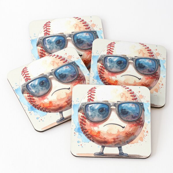Item preview, Nervous baseball with style in watercolor designed and sold by LiskoDesign.