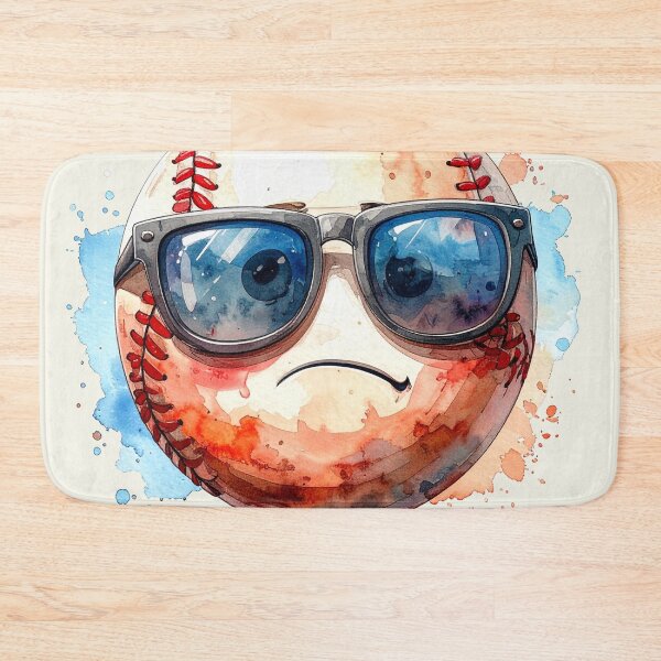Item preview, Nervous baseball with style in watercolor designed and sold by LiskoDesign.
