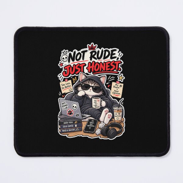 Item preview, Not Rude Just Honest – Funny Sarcastic Cat designed and sold by DESPOT07.