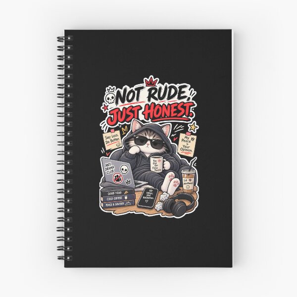Item preview, Not Rude Just Honest – Funny Sarcastic Cat designed and sold by DESPOT07.
