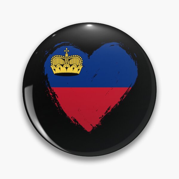 Item preview, Distressed Liechtenstein Flag Heart LI designed and sold by shitpostee.