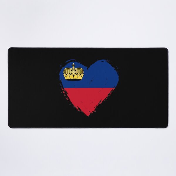 Item preview, Distressed Liechtenstein Flag Heart LI designed and sold by shitpostee.