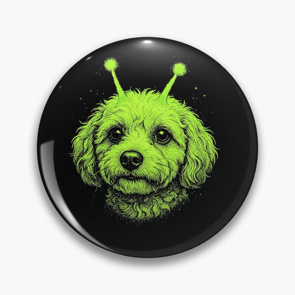 Item preview, Y2K Alien Maltese Poodle Dog Halloween Puppy Portrait designed and sold by d247.
