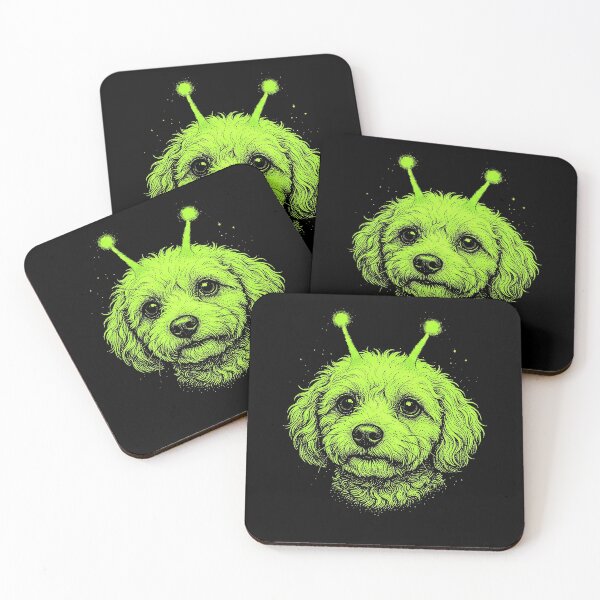Item preview, Y2K Alien Maltese Poodle Dog Halloween Puppy Portrait designed and sold by d247.