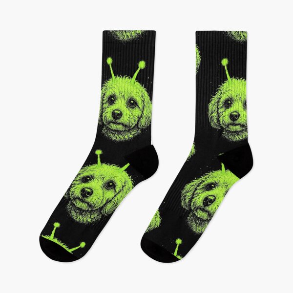 Item preview, Y2K Alien Maltese Poodle Dog Halloween Puppy Portrait designed and sold by d247.