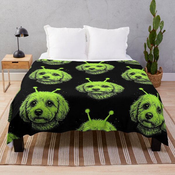 Item preview, Y2K Alien Maltese Poodle Dog Halloween Puppy Portrait designed and sold by d247.