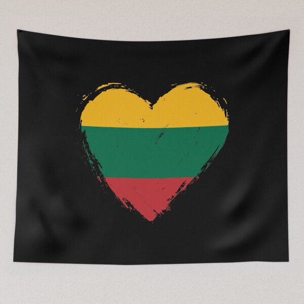 Item preview, Distressed Lithuania Flag Heart LT designed and sold by shitpostee.