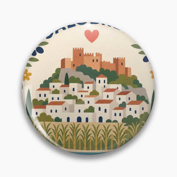 Item preview, Salobrena Spain Travel Souvenir Modern Folk Art designed and sold by VisualArtsOasis.