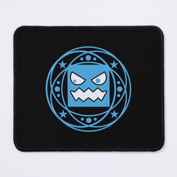 Item preview, Angry Blue Monster Face with Stars and Circular Orbit Graphic designed and sold by AhmedZouita.