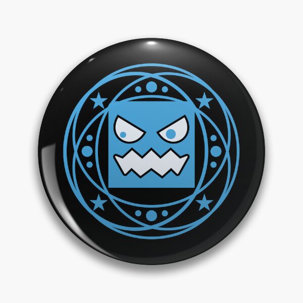 Item preview, Angry Blue Monster Face with Stars and Circular Orbit Graphic designed and sold by AhmedZouita.