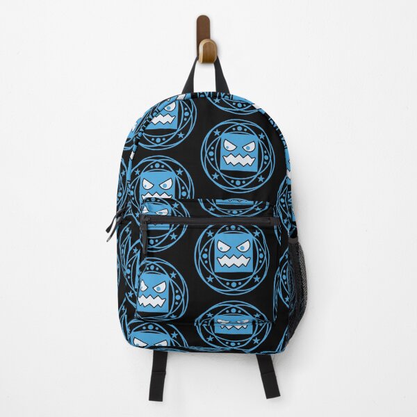 Item preview, Angry Blue Monster Face with Stars and Circular Orbit Graphic designed and sold by AhmedZouita.