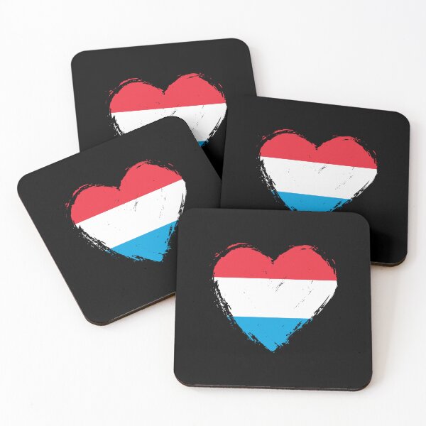 Item preview, Distressed Luxembourg Flag Heart LU designed and sold by shitpostee.