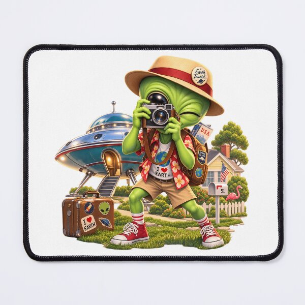 Item preview, Alien Tourist Vintage Camera – Retro Sci-Fi Space Traveler designed and sold by builtforyou.
