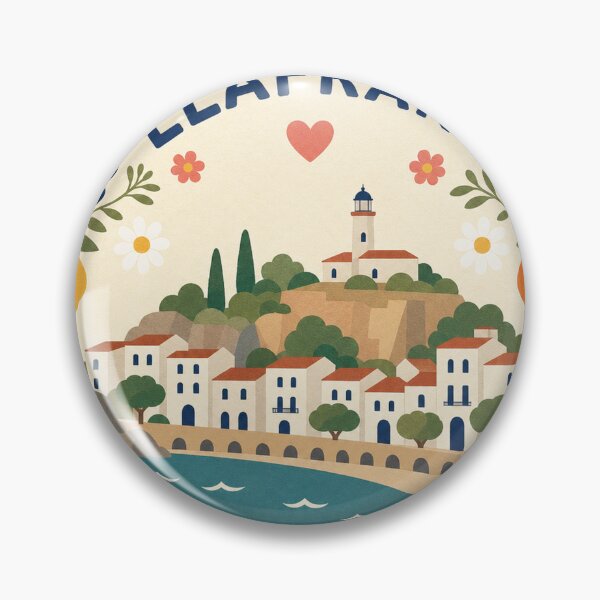 Item preview, Llafranc Spain Travel Souvenir Modern Folk Art designed and sold by VisualArtsOasis.