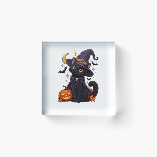 Item preview, Black Cat Witch – Cute Halloween Cat designed and sold by 1PRINTORA1.