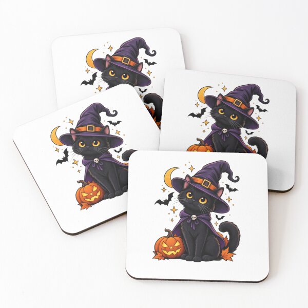 Item preview, Black Cat Witch – Cute Halloween Cat designed and sold by 1PRINTORA1.